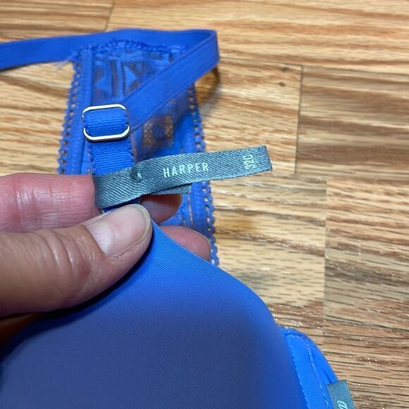 New! Aerie Harper Periwinkle Lace back underwire Bra - Picture 4 of 8